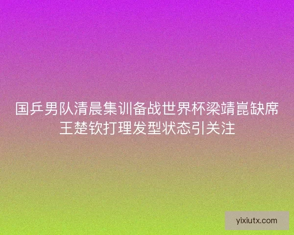 国乒男队清晨集训备战世界杯梁靖崑缺席王楚钦打理发型状态引关注